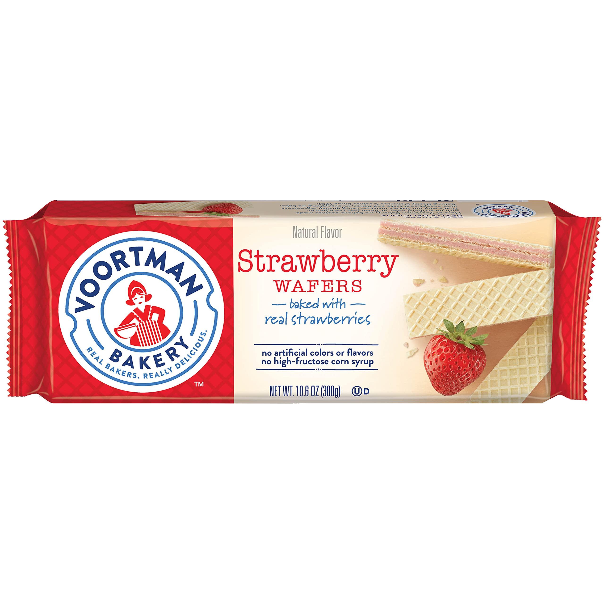 VOORTMAN Real Strawberry Crisp Wafer Cookies 10.6 oz - Voortman