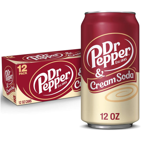 Dr Pepper Cream Soda Fusion, 12 fl oz, 12 Can Pack