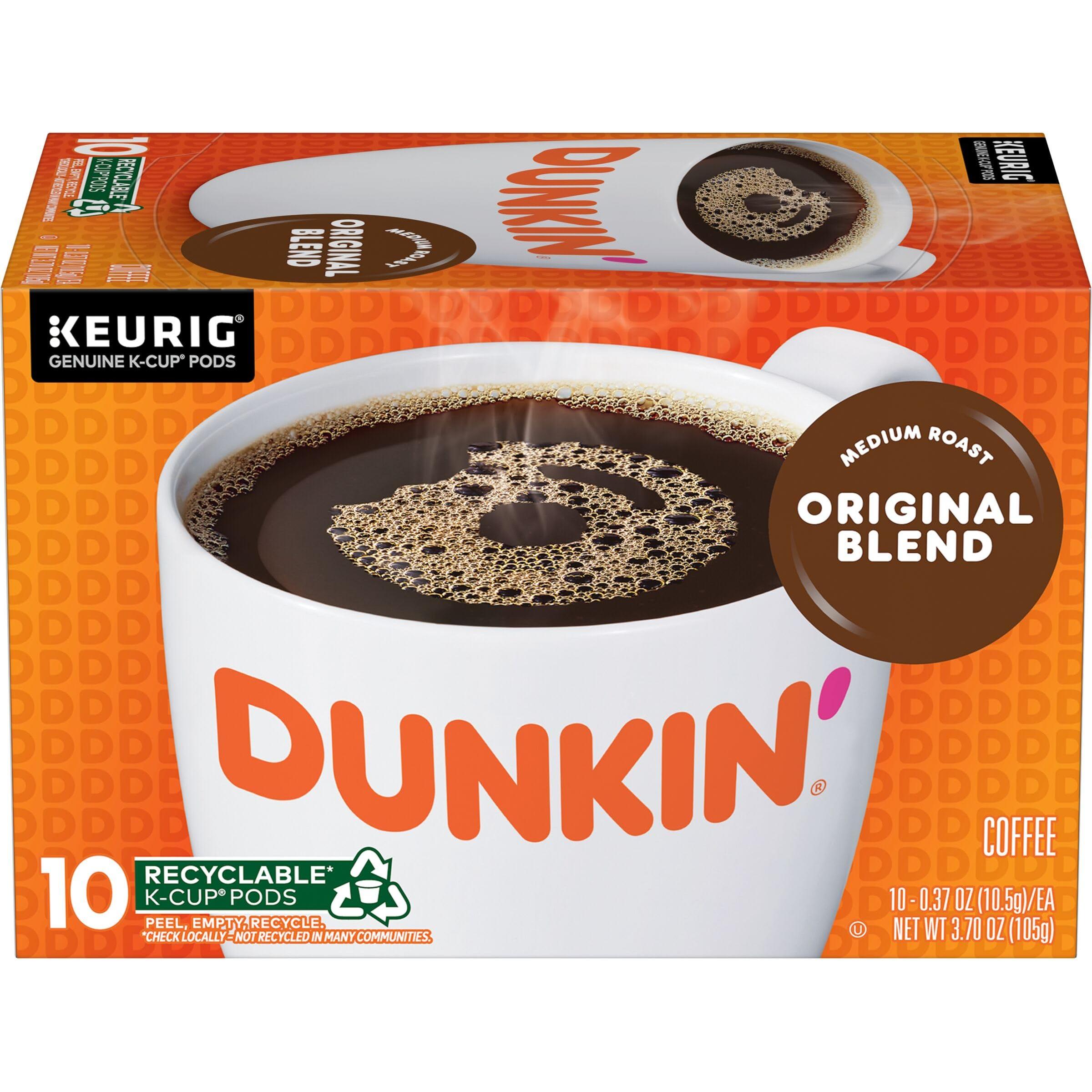 Dunkin' Medium Roast Original Blend Coffee, 10-Pack Keurig K-Cup Pods - Dunkin' Donuts