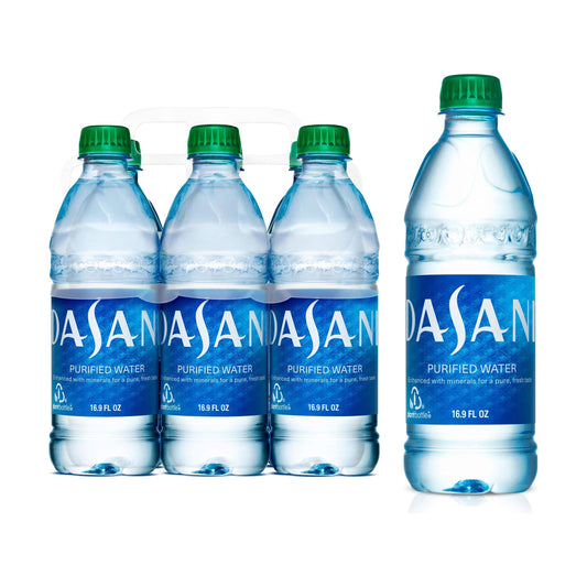 Dasani Purified Mineral Water, 6 Bottles of 16.9 fl oz - Coca-Cola