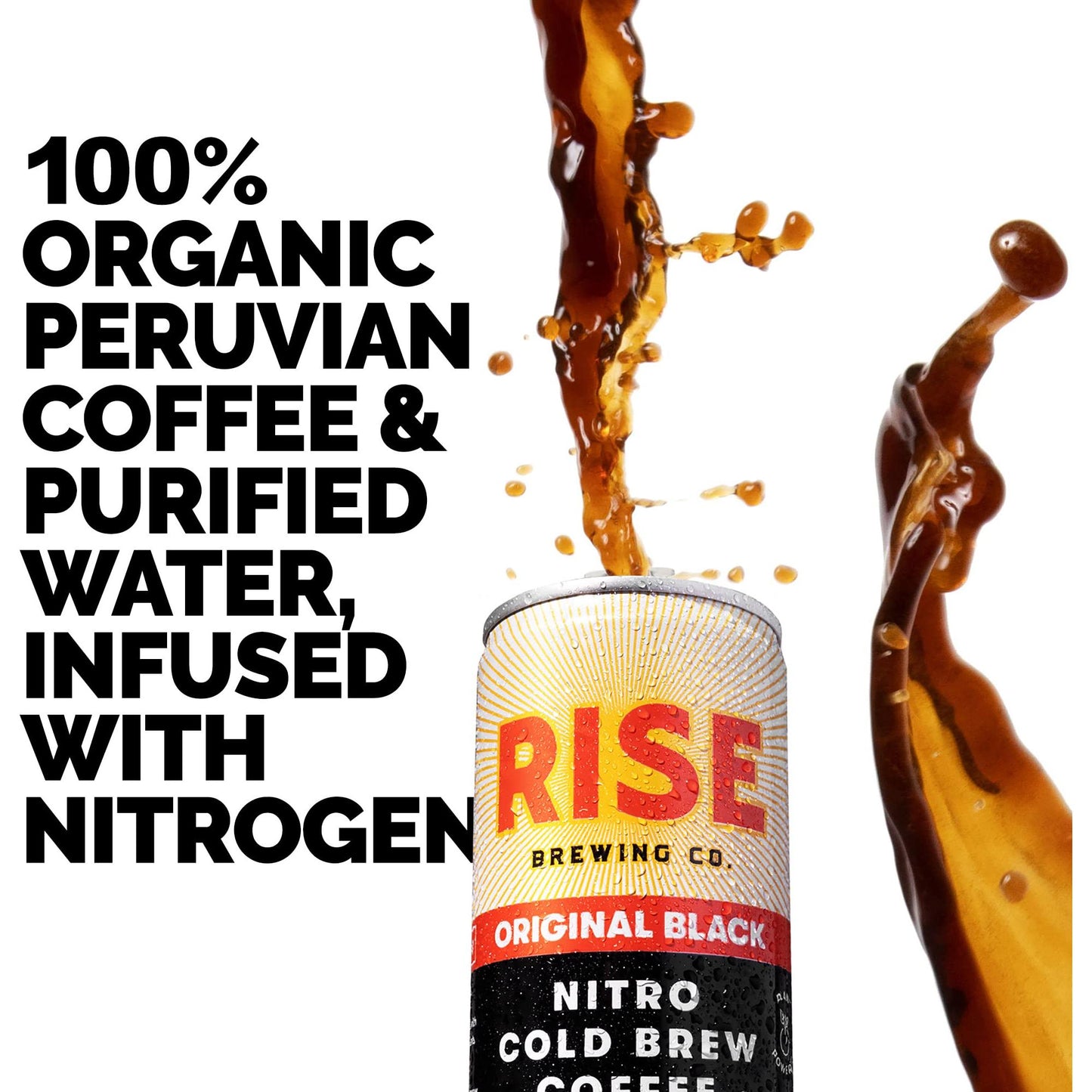 RISE Brewing Co. Original Black Nitro Cold Brew Coffee, 7 fl oz Can