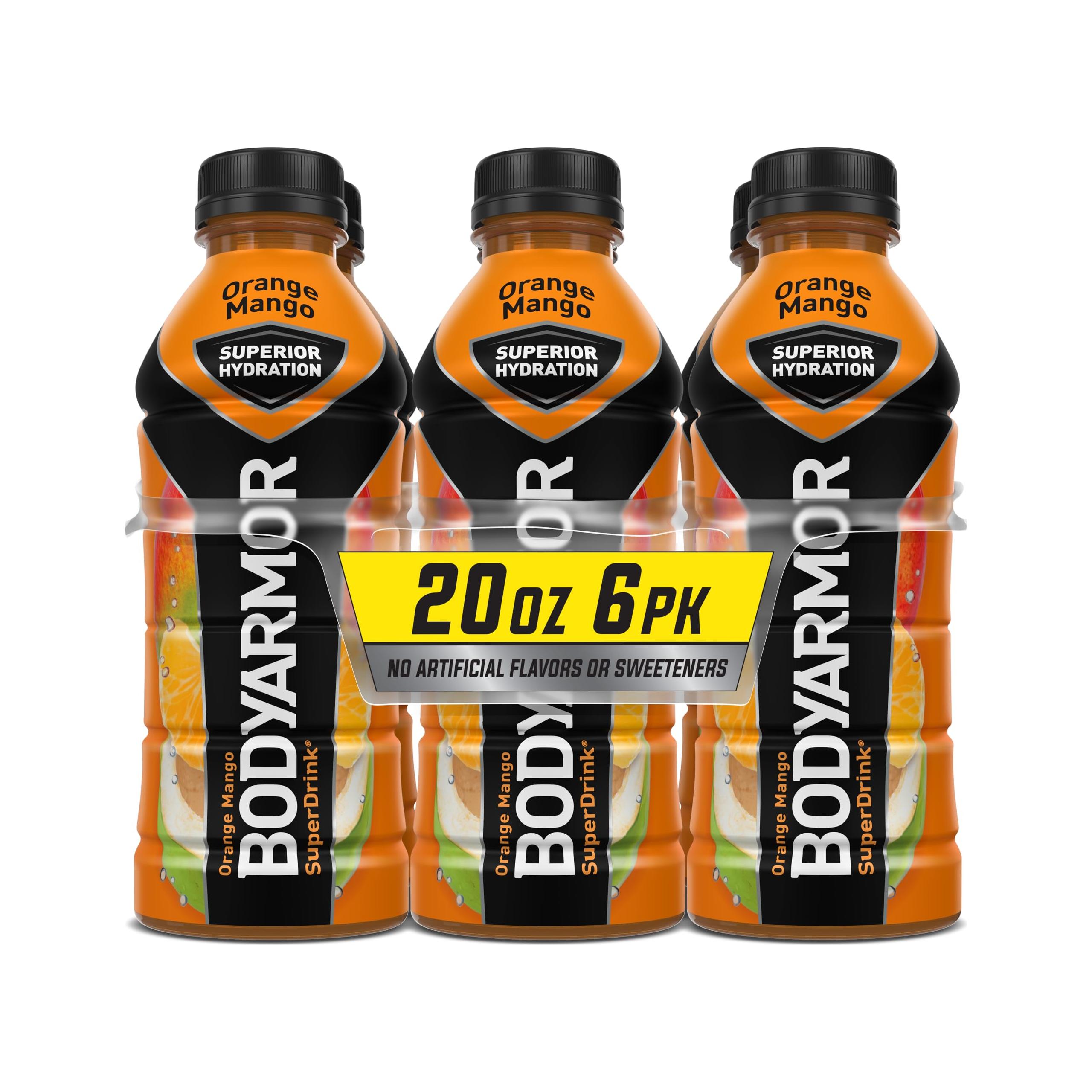 BODYARMOR Orange Mango Sports Drink - Hydrating Beverage with Natural Ingredients, 20 Fl Oz (Pack of 6) - BODYARMOR