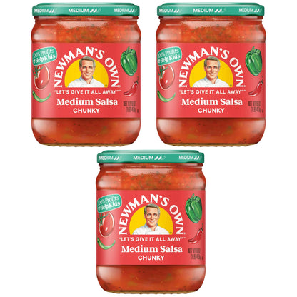 Newman's Own Medium Salsa Trio, 16 oz Jars