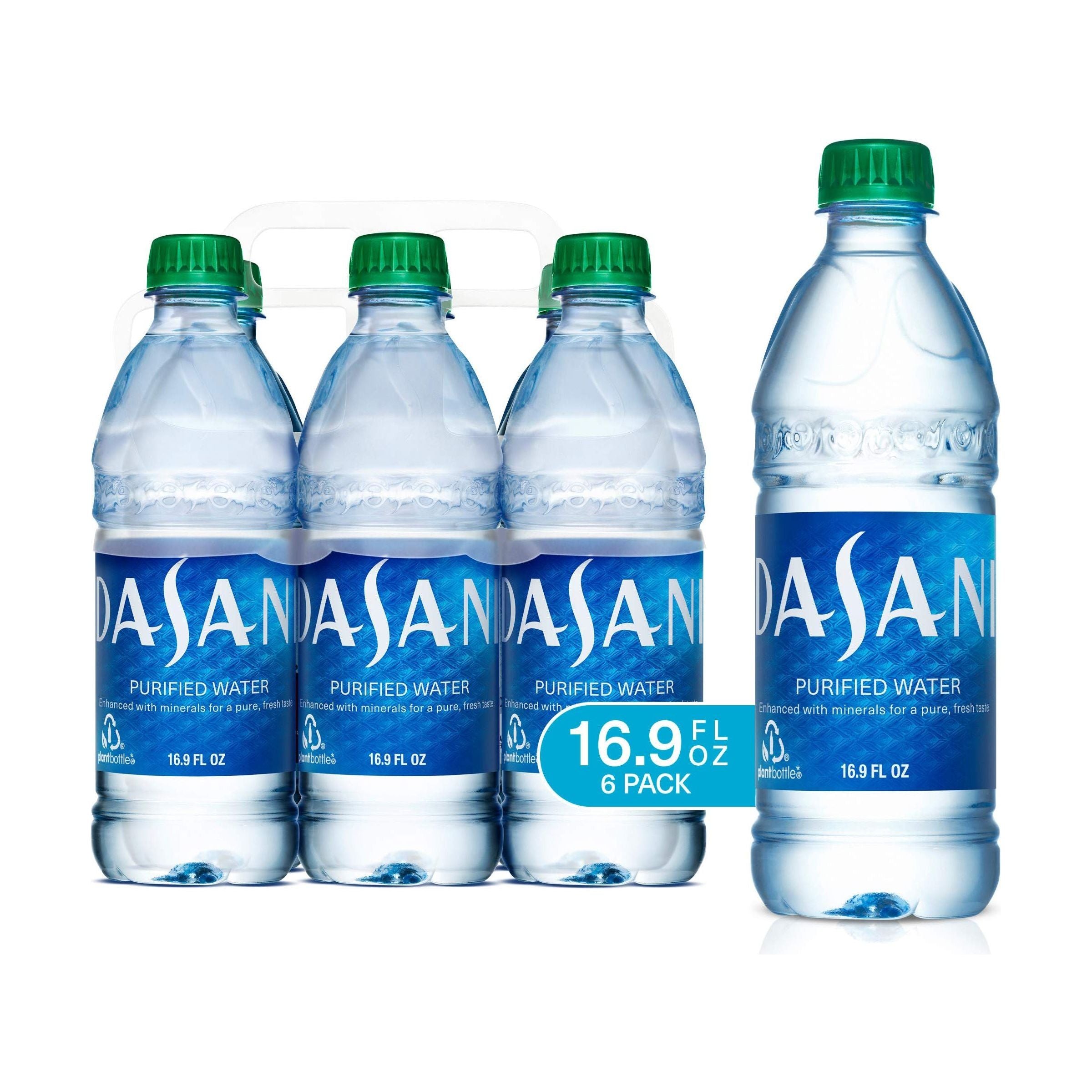 Dasani Purified Mineral Water, 6 Bottles of 16.9 fl oz - Coca-Cola