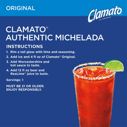 Clamato Original Tomato Cocktail Mixer, 64 fl oz, Bottle