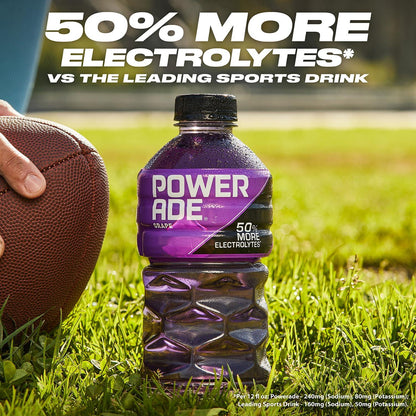 POWERADE Grape Sports Drink, 20 Oz - 24 Pack Hydration Boost