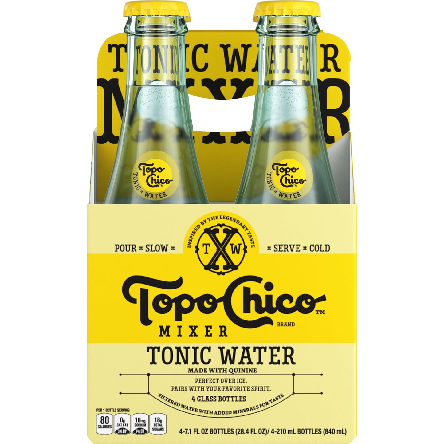 Topo Chico Premium Tonic Water – Pack of 4 (7.1 fl oz Bottles)