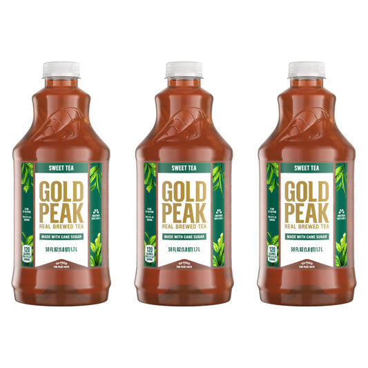 Gold Peak Tea Bundle 59 Ounce-3 Pack  (Sweet Tea)177.0 Fl Oz