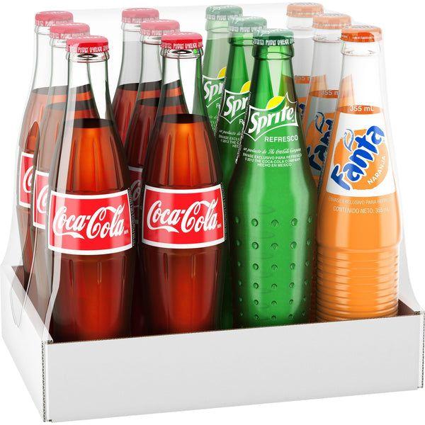 Coca-Cola Classic Flavors Glass Bottle Variety Pack - 12 Count - Coca-Cola