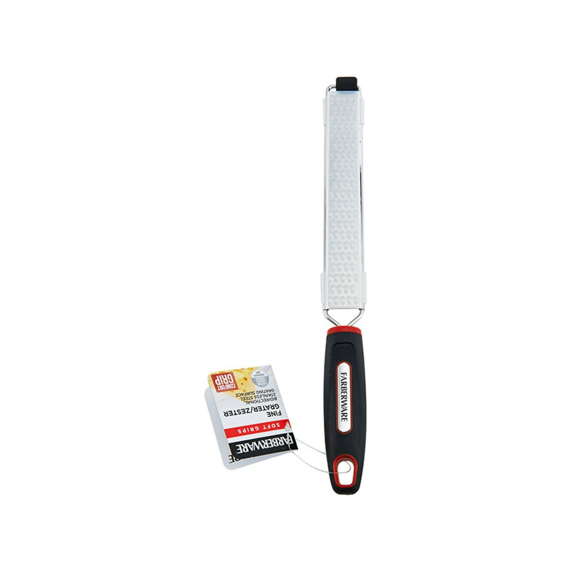 Farberware Soft Grips 7-inch Long Zester/Grater in Black and Red