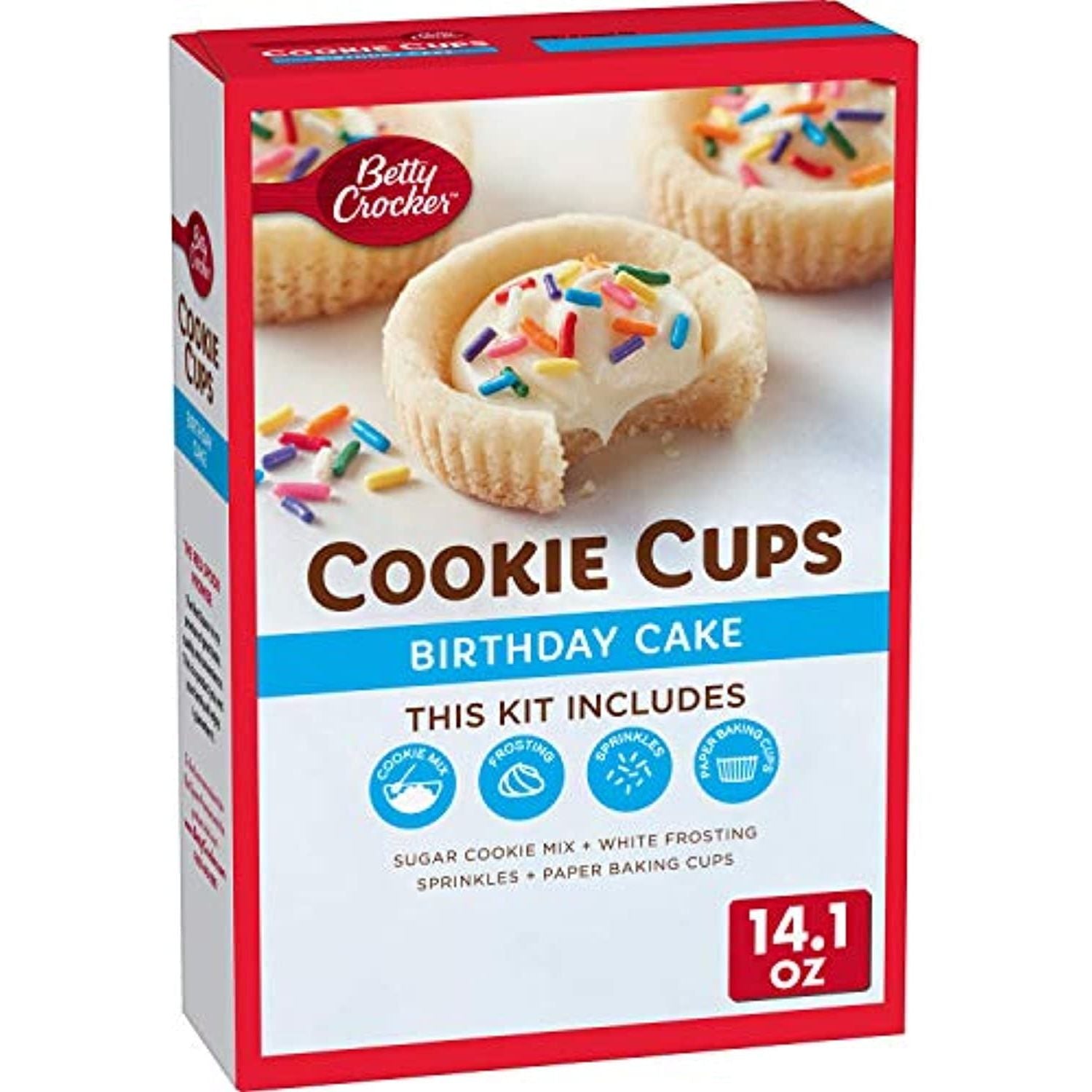 Betty Crocker Birthday Cake Cookie Cups - 14.1 oz 5-Pack of Festive Ready-to-Bake Treats - Betty Crocker