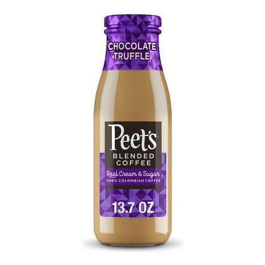 Peet's Coffee Chocolate Truffle Iced Coffee 13.7oz Glass Bottles (pack of 12)