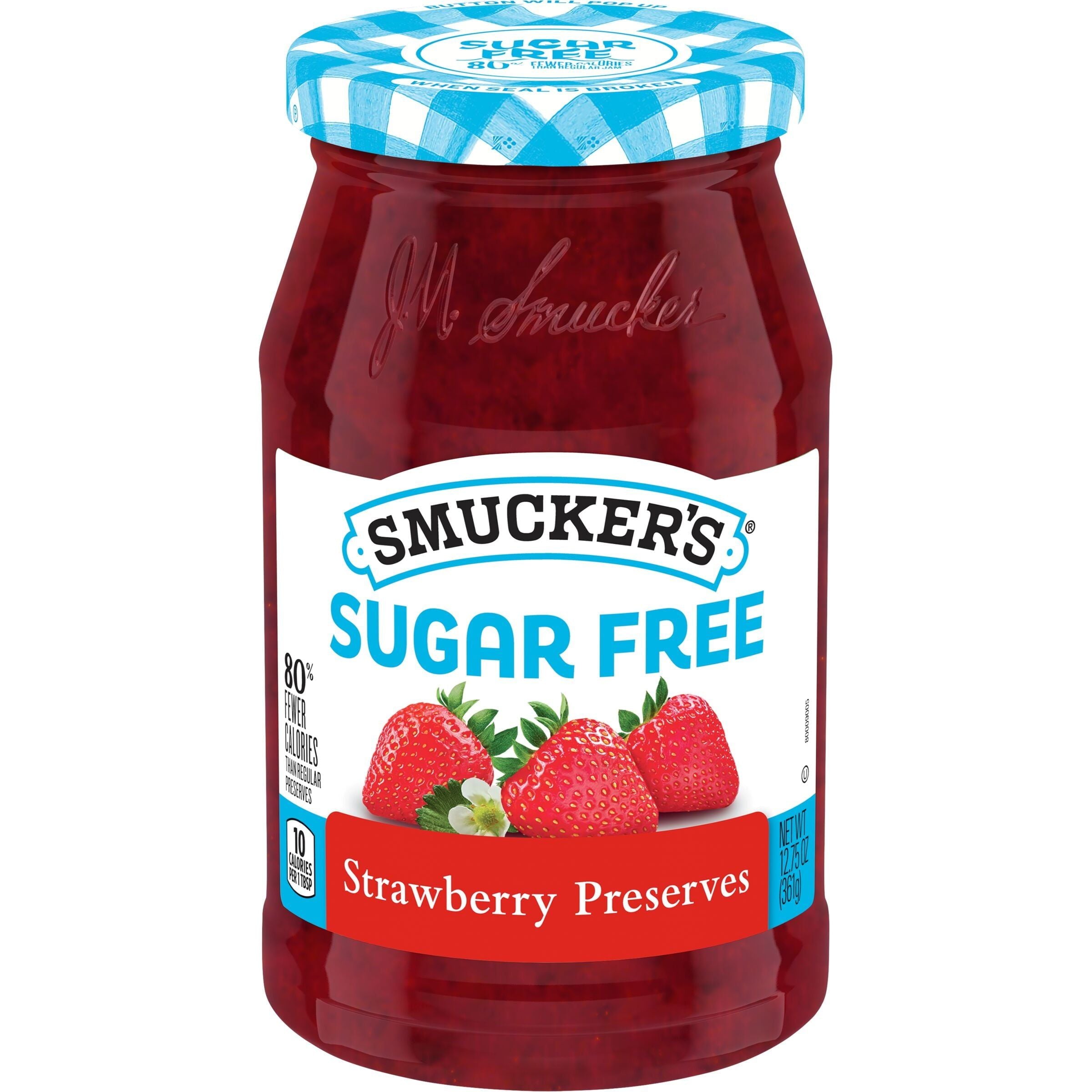 Smucker's Sugar Free Strawberry Preserves, Sweetened with Splenda, 12.75 oz - Smucker's