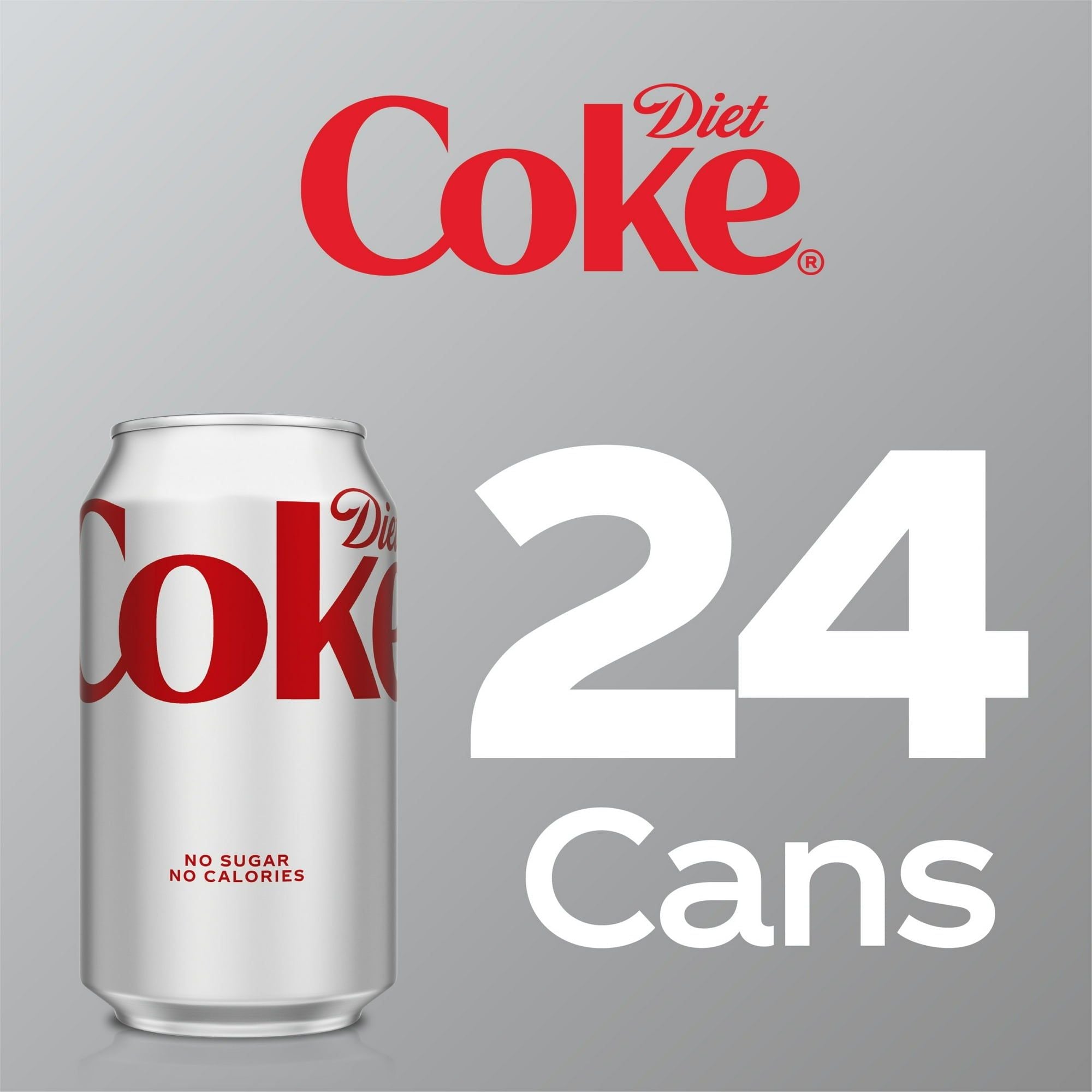 Coca-Cola Diet Soda, 12 oz Cans - Bulk 24 Pack - Coca-Cola