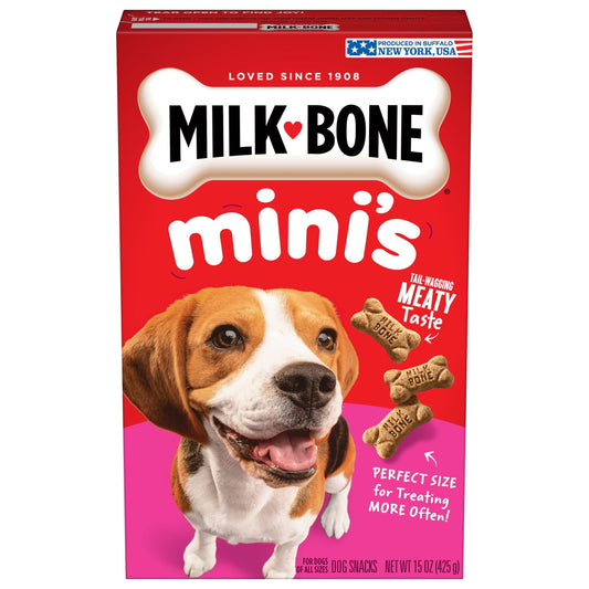 Milk-Bone Original Mini Dog Biscuits, Crunchy Dog Treats, 15 oz.