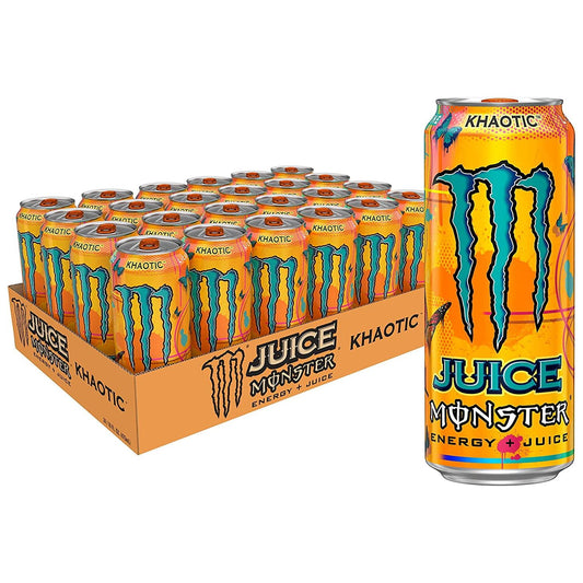 Monster Energy Juice Monster Khaotic Flavor, 16 oz Cans - 24 Count Pack