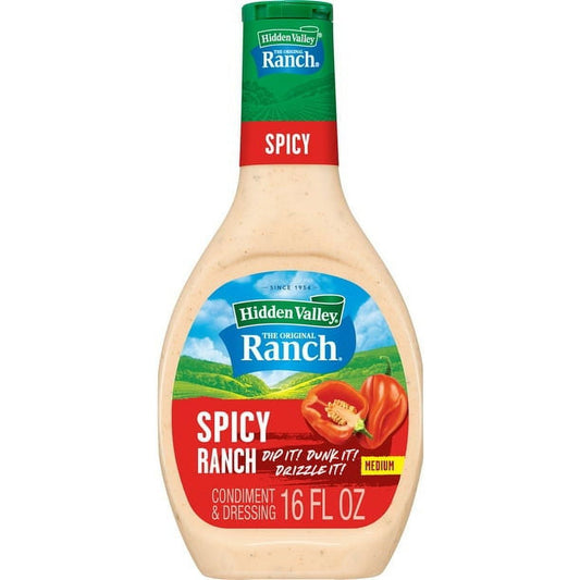 Hidden Valley Gluten Free Zesty Spicy Ranch Dressing, 16 fl oz, Pack of 6