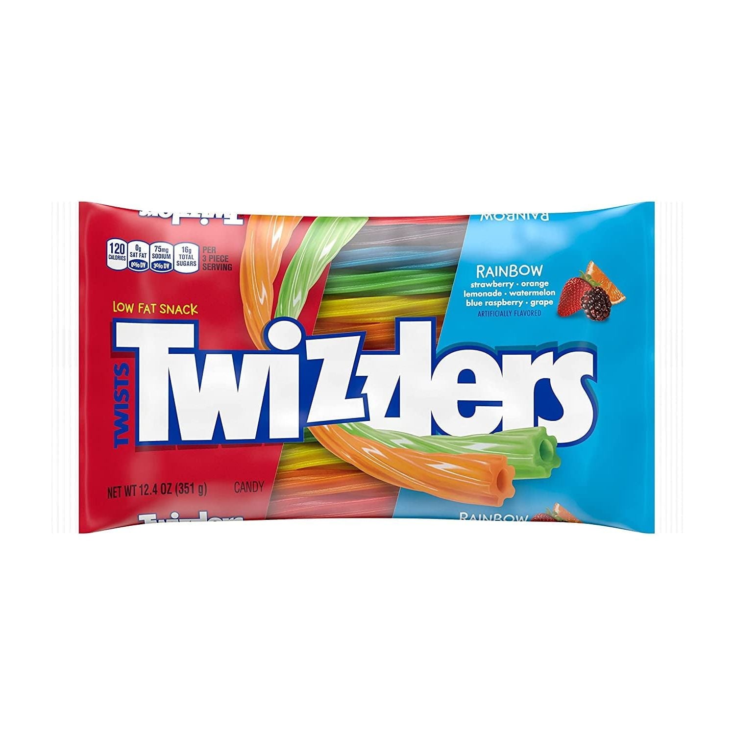 TWIZZLERS Twists Rainbow Candy Bags, 12.4 oz (12 Count)