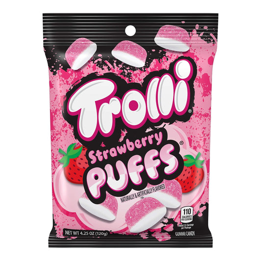 Trolli Strawberry Puffs Gummy Candy, 4.25 Ounce (Pack Of 12)