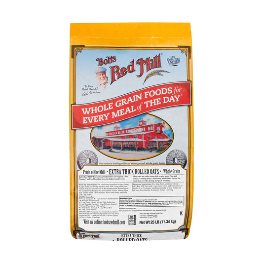 Bob's Red Mill Bulk Extra Thick Rolled Oats - 25 lb Bag (Single Pack)