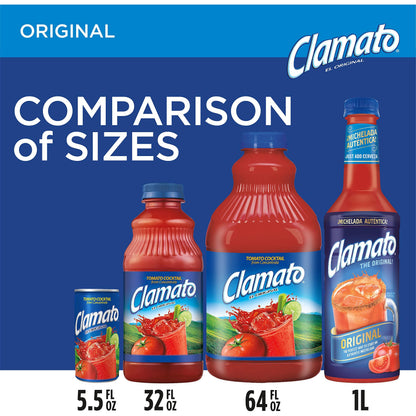 Clamato Original Tomato Cocktail Mixer, 64 fl oz, Bottle