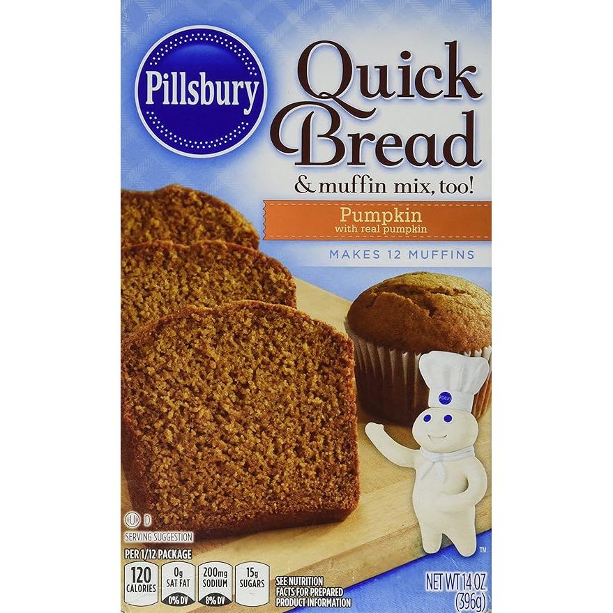 Pillsbury Pumpkin Quick Bread & Muffin Mix, 14-Ounce (Case of 12)