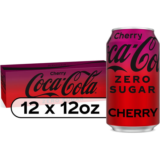 Coca-Cola Zero Sugar Cherry - 12 Pack of 12 fl oz Cans - Coca-Cola