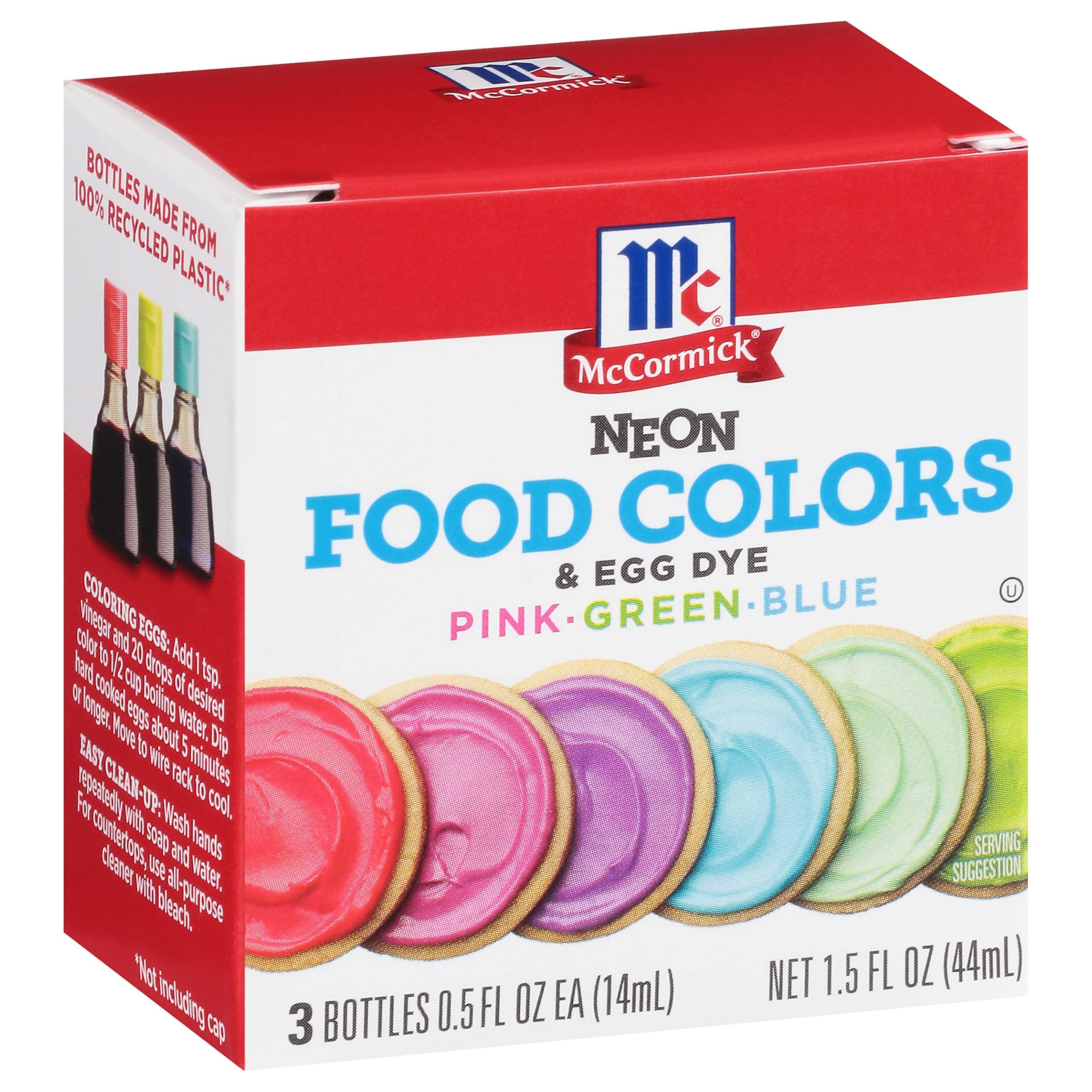 McCormick Neon Food Coloring & Egg Dye Set, 1.5 fl oz (8 Pack) - Unbranded