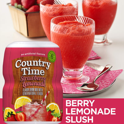 Country Time Strawberry Lemonade Drink Mix, 18 Ounce (Pack of 6)