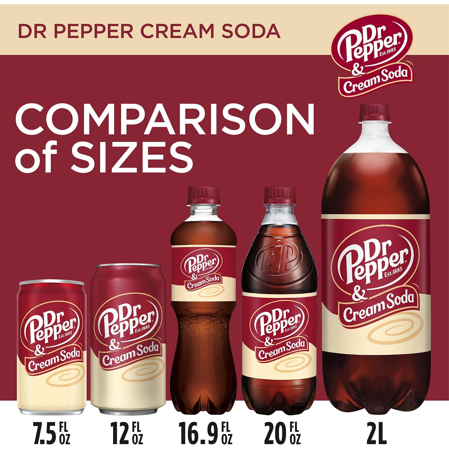 Dr Pepper Cream Soda Fusion, 12 fl oz, 12 Can Pack