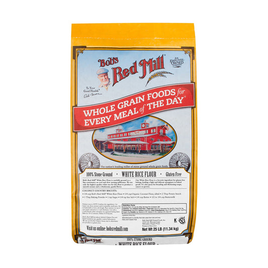 Bob's Red Mill Gluten-Free White Rice Flour, 25lbs