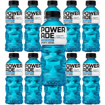 Powerade Zero Sugar Mixed Berry Electrolyte Drink, 20oz Bottles, 10-Pack