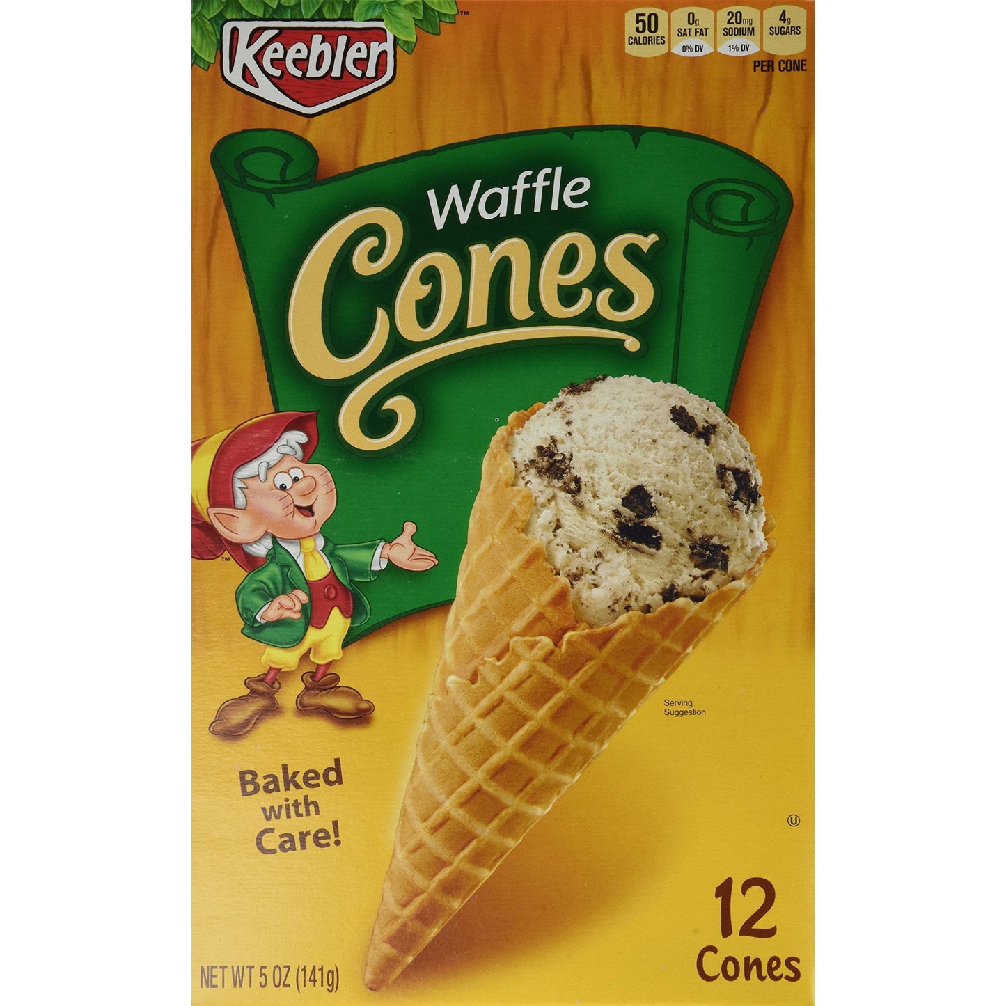 Keebler 12-Count WAFFLE CONES 5oz (2 Pack)