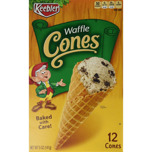 Keebler 12-Count WAFFLE CONES 5oz (2 Pack)