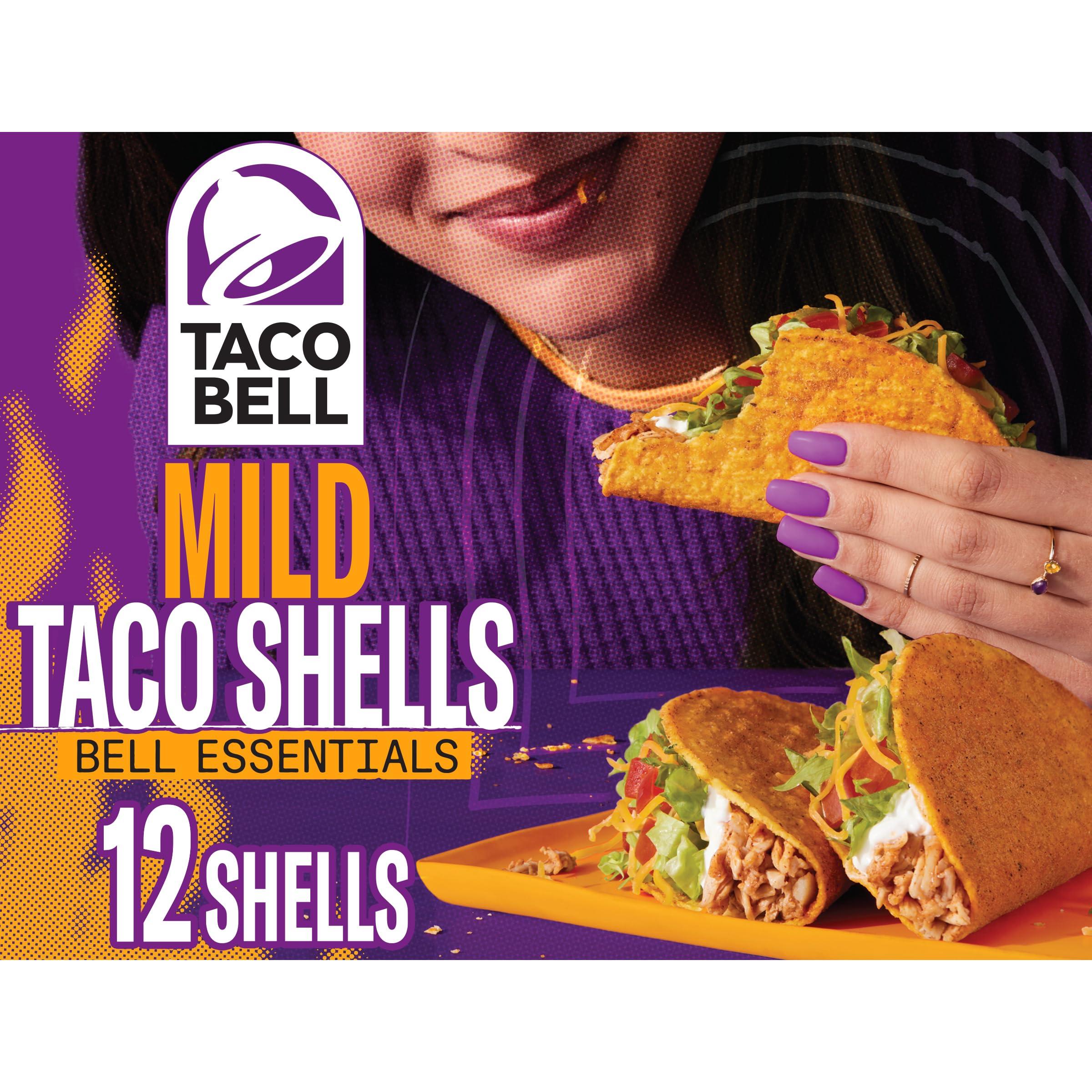 Taco Bell Crunchy Taco Shells with Mild Seasoned Flavor, 12 Count Box - Taco Bell