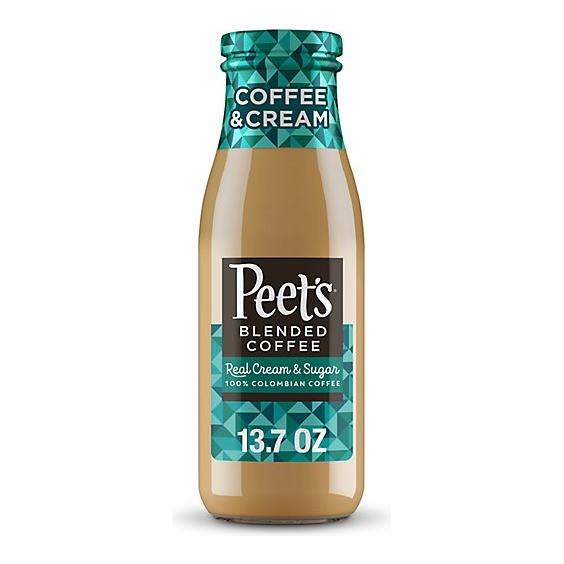 4 Pack-Peet's Coffee Glass Bottle Variety Pack, Chocolate Truffle, Vanilla Creme, Coffee and Creme, Caramel Dulce, 13.7oz Glass Bottles - Peet's Coffee