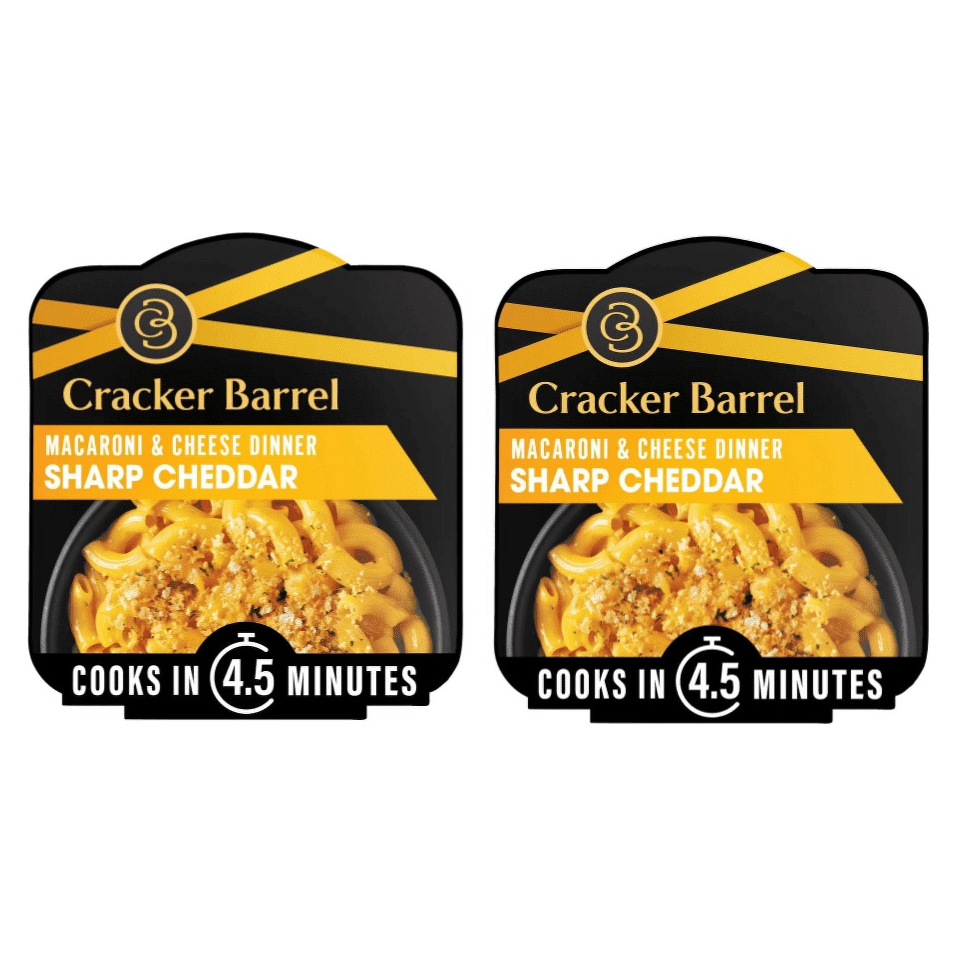 Cracker Barrel Bold Sharp Cheddar Mac & Cheese Single Serve Dinner – 2 Pack 3.8 oz - Cracker Barrel