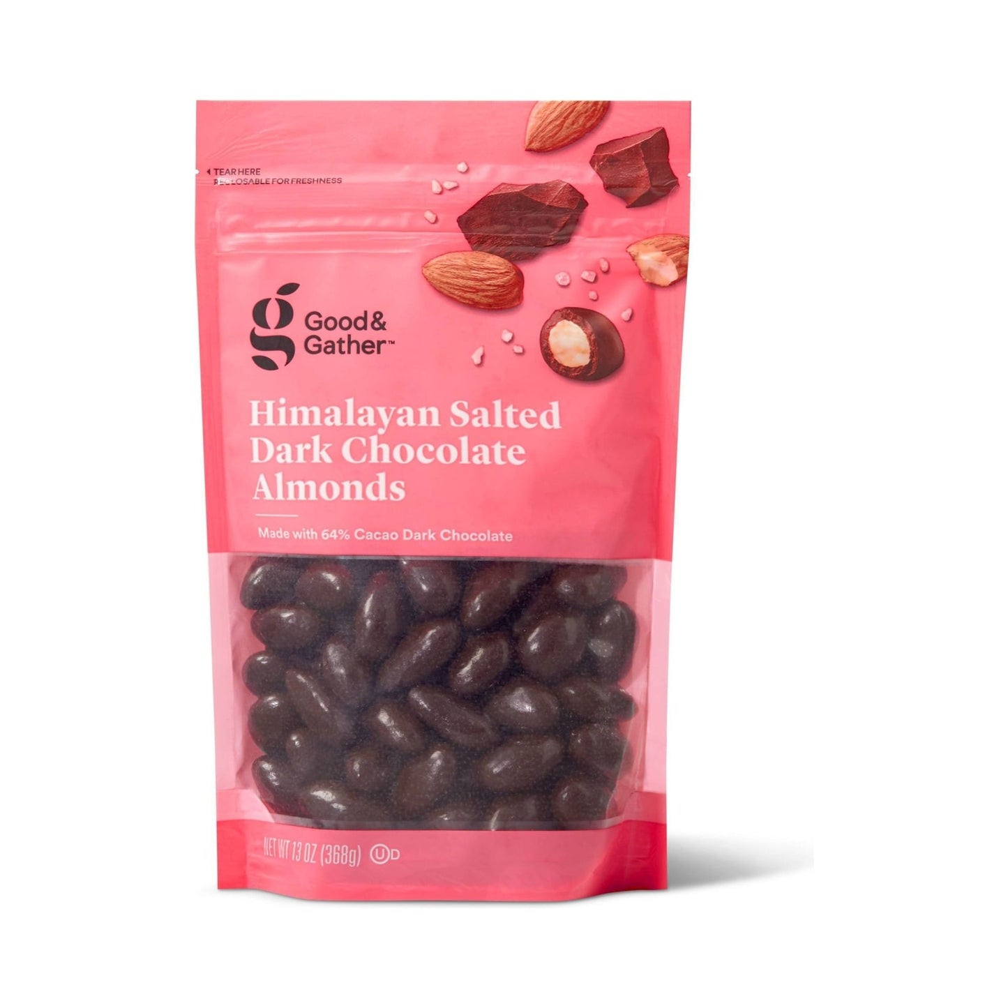 Himalayan Salted Dark Chocolate Almonds by Good & Gather - 13oz Bag