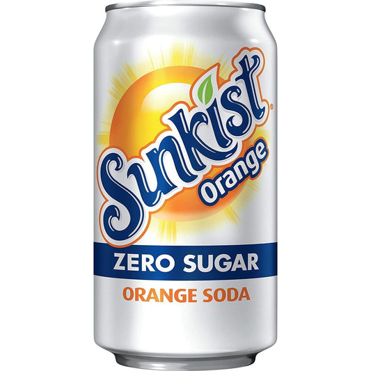 Sunkist Zero Sugar Orange Soda - 24 Cans of 12oz Refreshment