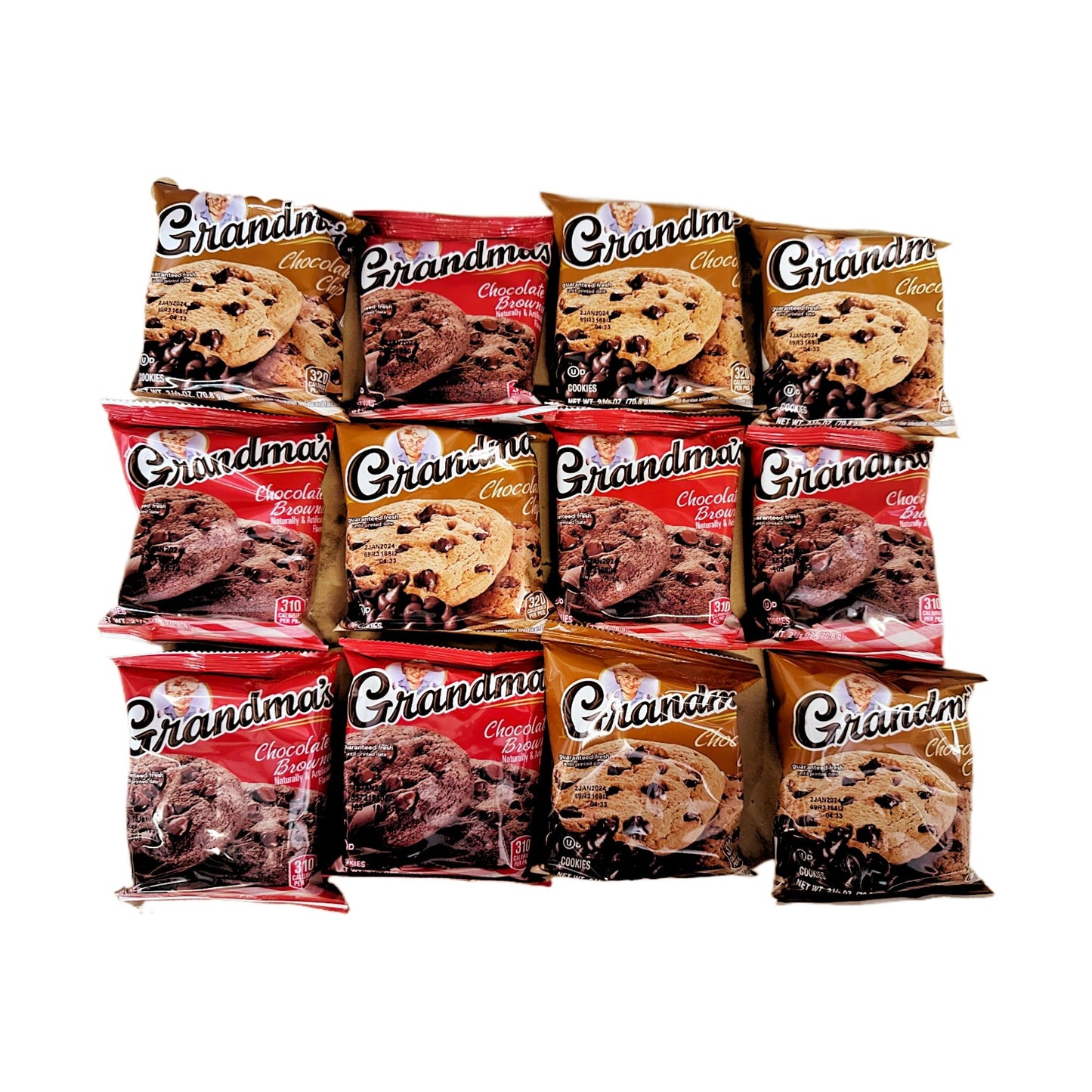 Grandma's Classic Cookie Duo - 12 Count: 6 Chocolate Chip & 6 Brownies