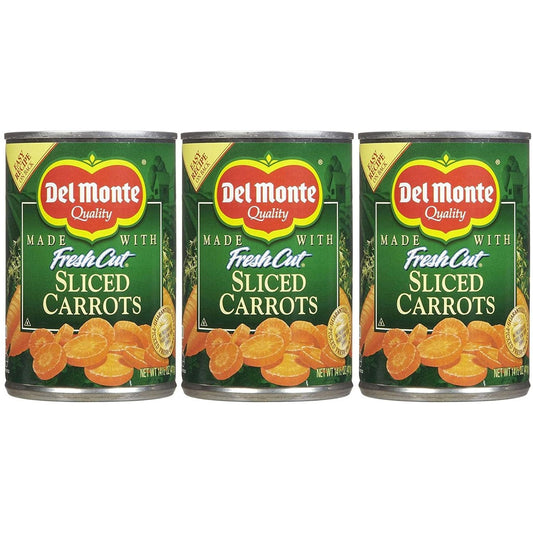 Del Monte Fresh Sliced Carrots, 14.5 oz - 3 Count Cans