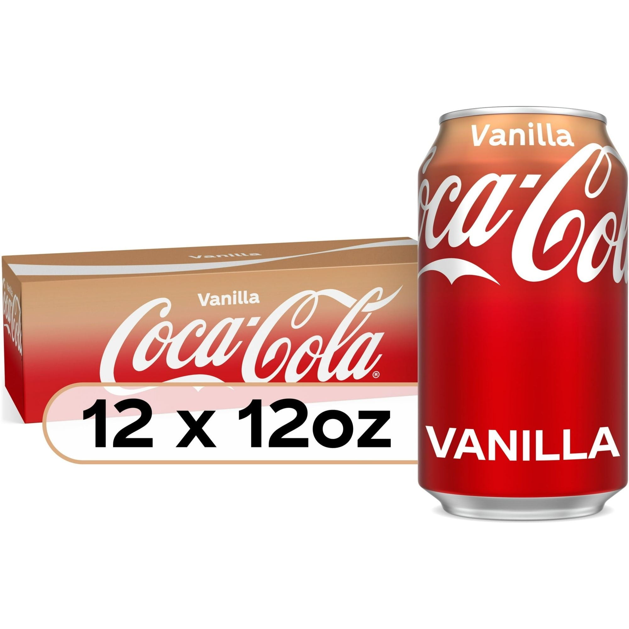 Coca Cola Vanilla Flavored Soda, 12 Oz Cans, 12 Count Pack - Coca-Cola