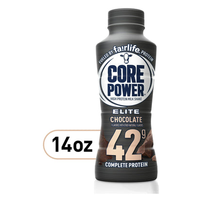 Fairlife Core Power Elite High Protein Chocolate Shakes - 42g Protein, 14 oz, Pack of 6