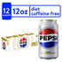 Caffeine-Free Diet Pepsi Cola Soda, 12 oz Cans - 12 Pack - Pepsi