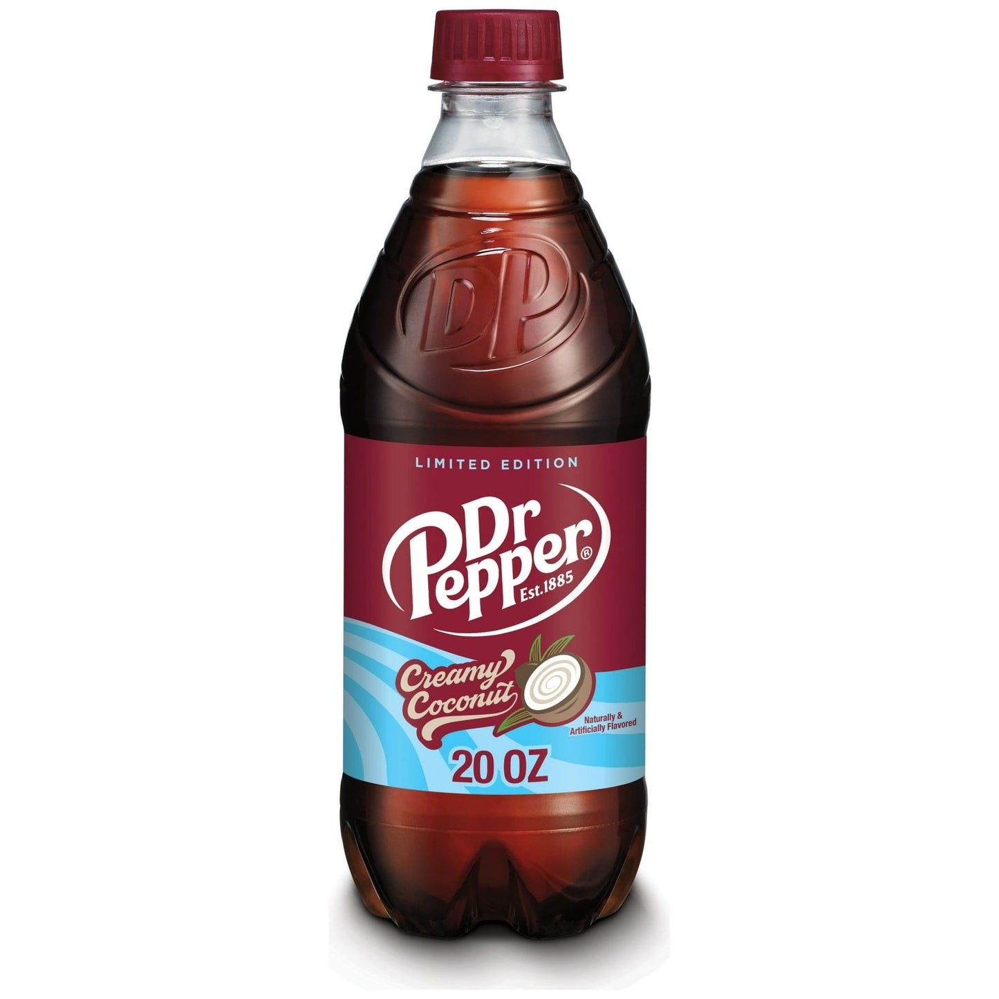 Dr. Pepper Creamy Coconut Flavored Soda - 20oz Bottles (Pack of 12)