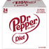 Diet Dr Pepper Zero Calorie Soda, 12 oz Cans, 24 Count Pack - Dr. Pepper