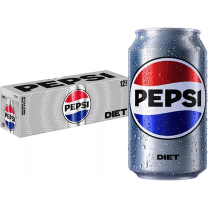 Diet Pepsi Zero Calorie Soda, 12 oz Cans - 12 Pack