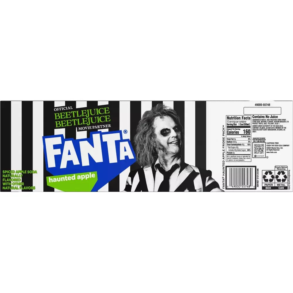 Fanta Spooky Apple Soda, 12 fl oz (12 Pack)