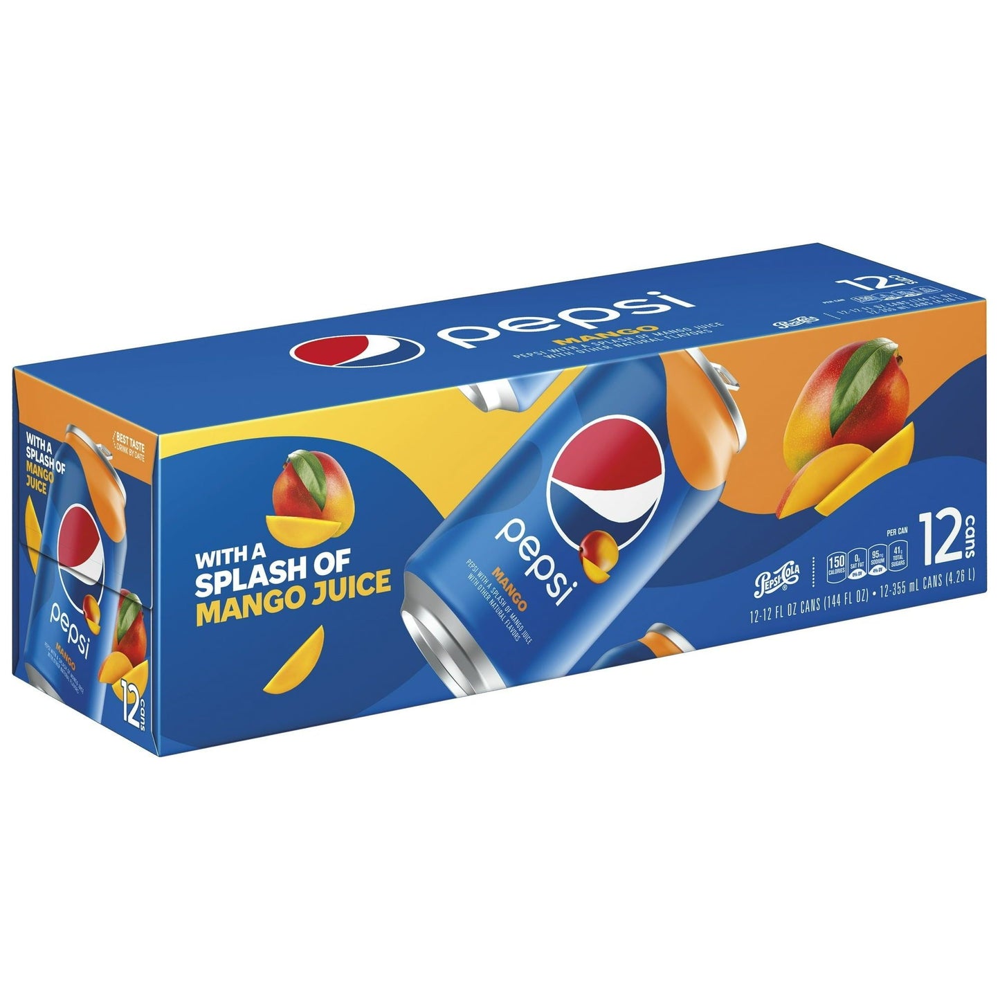 Pepsi Mango Cola Soda, 12 oz Cans - 12 Pack Refreshment