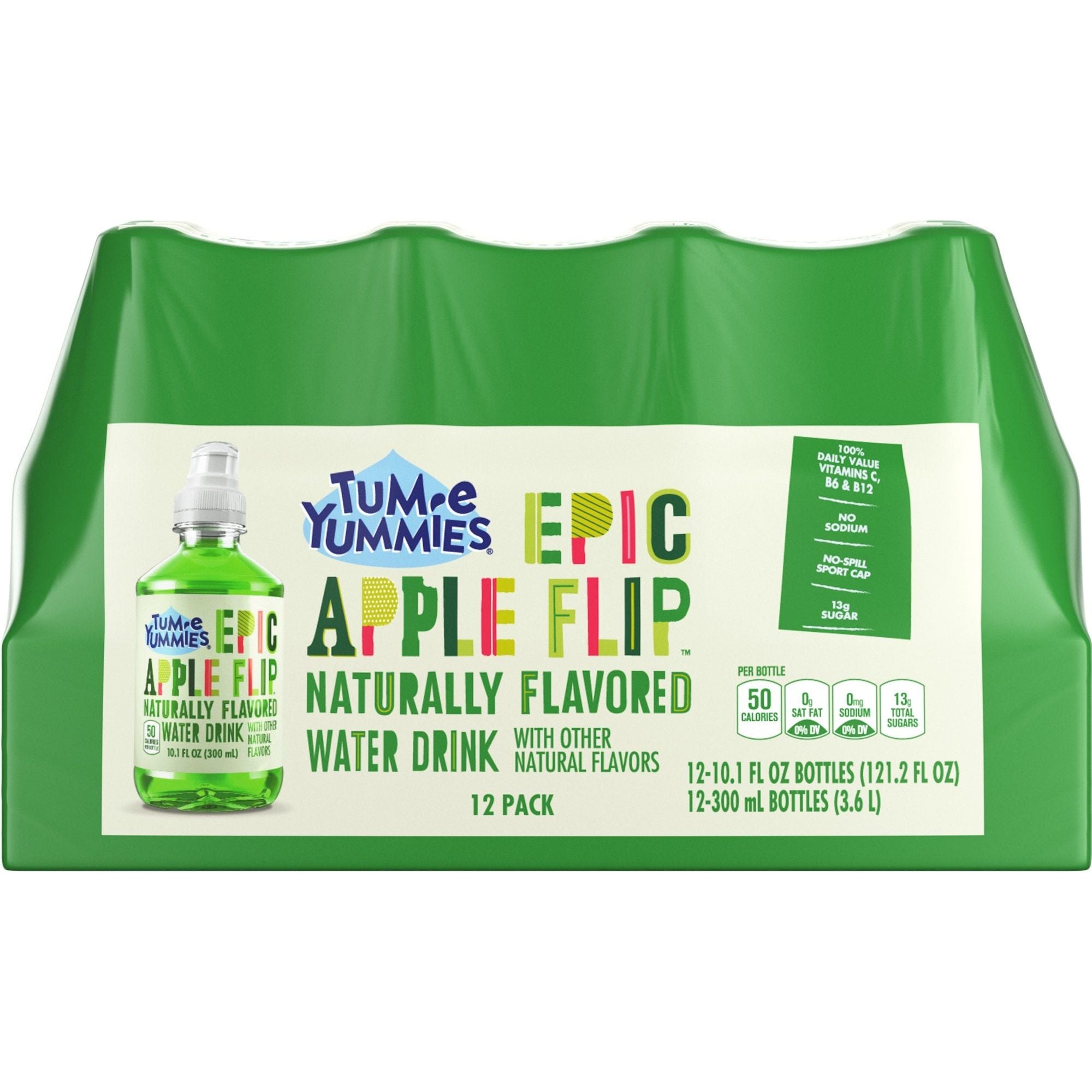 Tum-e Yummies Kids' Hydration Beverage - Epic Apple Flip, 12 Count